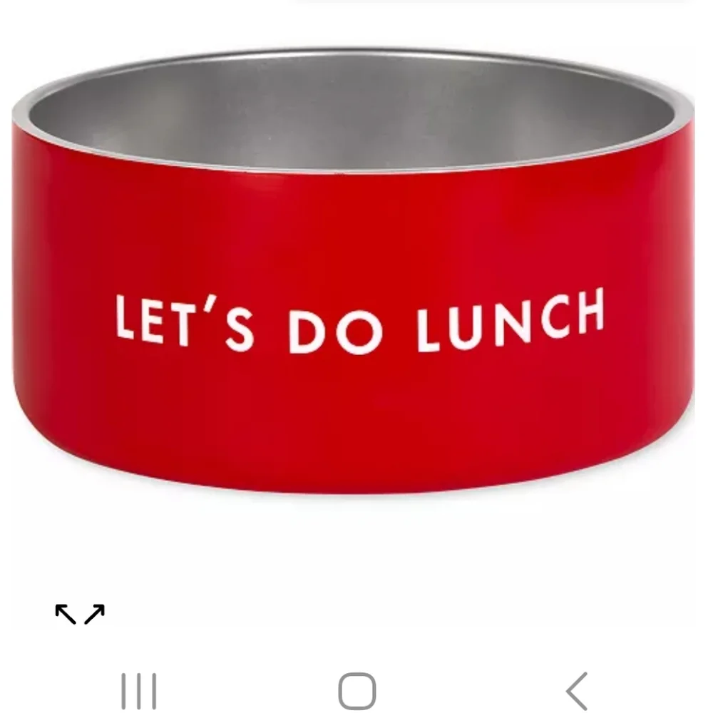 KATE ♠️ SPADE RED LET'S DO LUNCH DOG BOWL